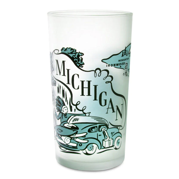 Michigan Souvenir Frosted Glass