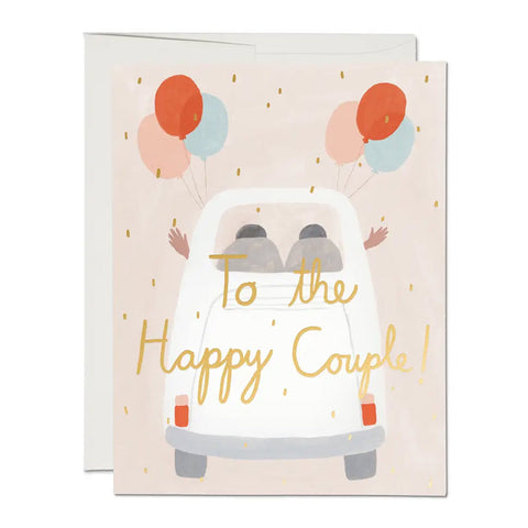 Away They Go Wedding Card