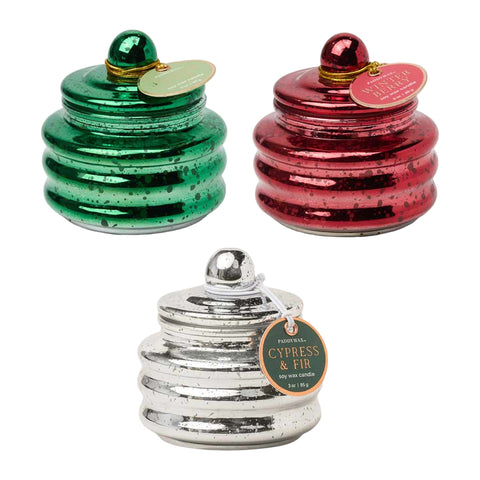 Holiday Beam Glass Candle -  3oz