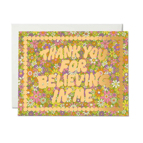 Believe in Me Foil Thank you card