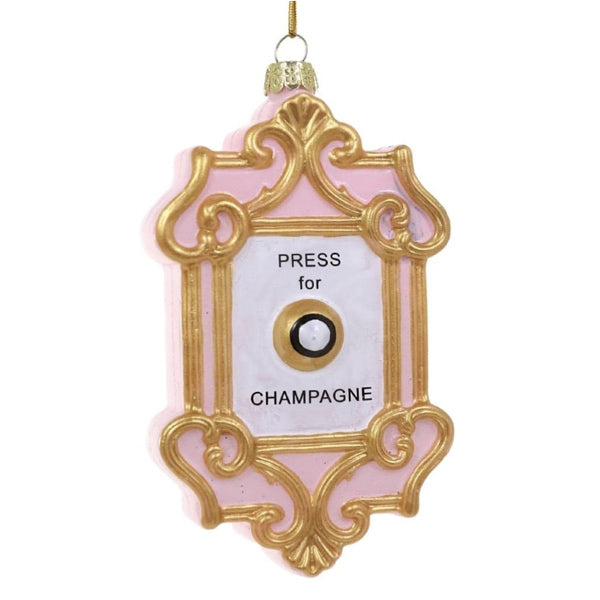 Press for Champagne Button Ornament