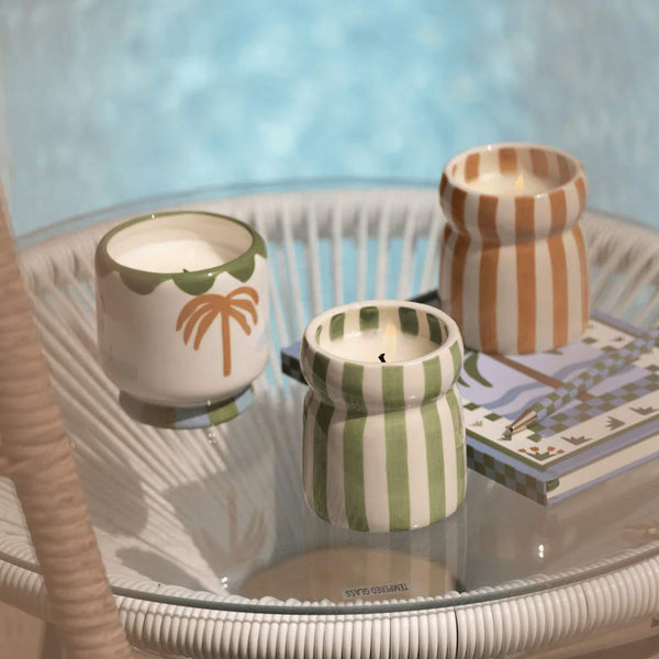 Cabana 6.5 oz Ceramic Candle - City Bird 