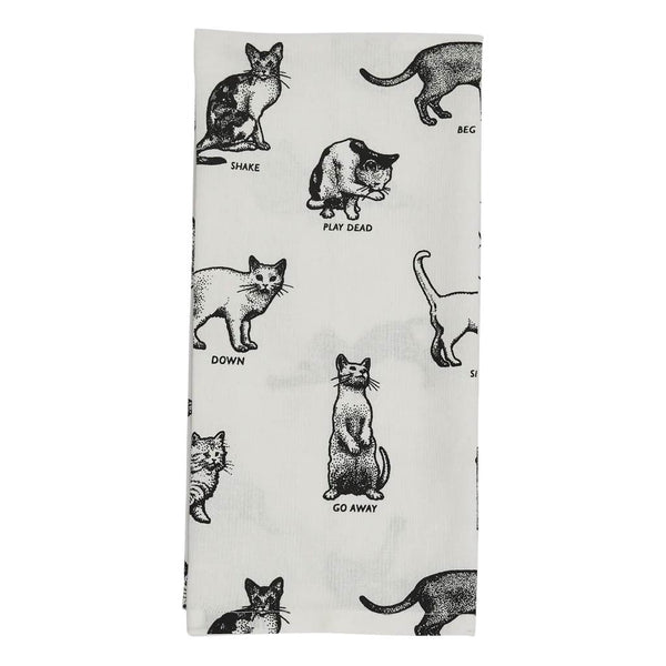 Cat Tricks Tea Towel