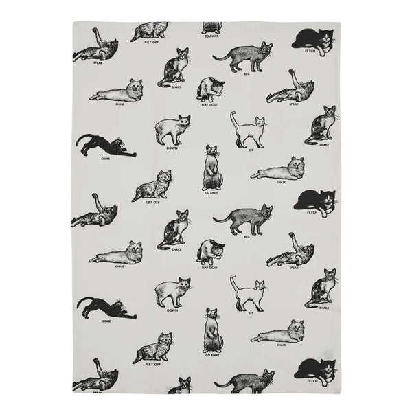 Cat Tricks Tea Towel
