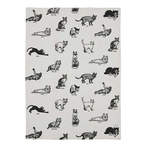 Cat Tricks Tea Towel