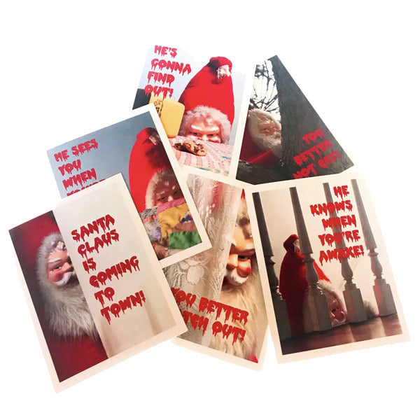 Assorted Creepy Santa Box Set Cards