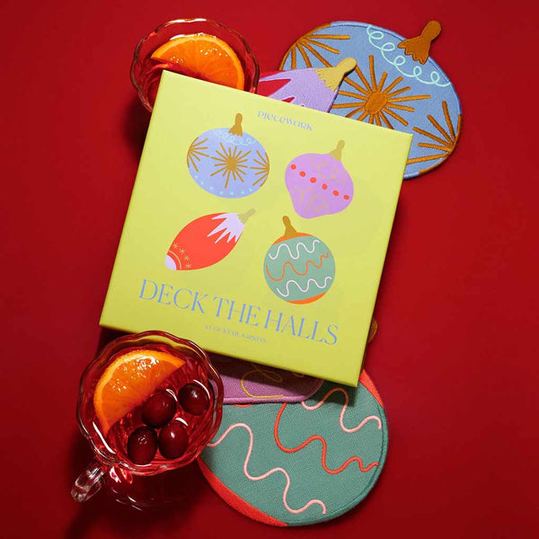 Holiday Linen Cocktail Napkin Sets