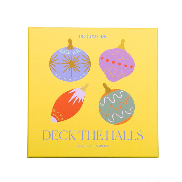 Holiday Linen Cocktail Napkin Sets