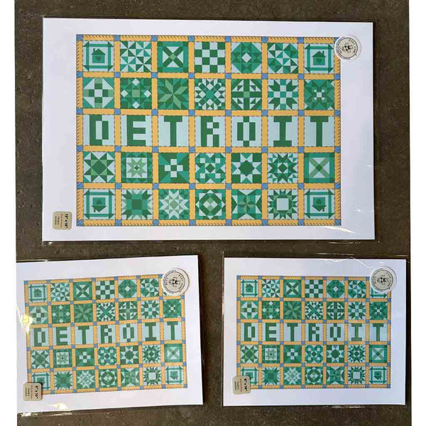 Detroit - Hometown Patchwork Print