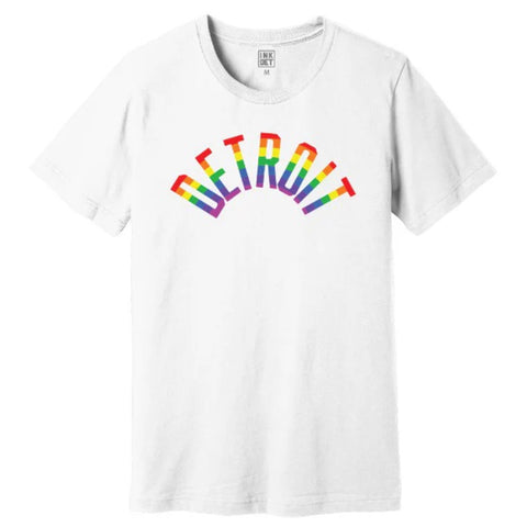 Detroit Rainbow Pride T-Shirt White