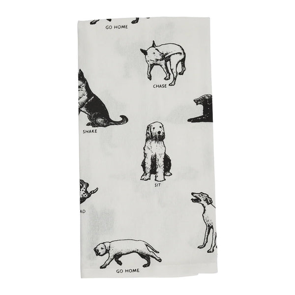 Dog Tricks Tea Towel