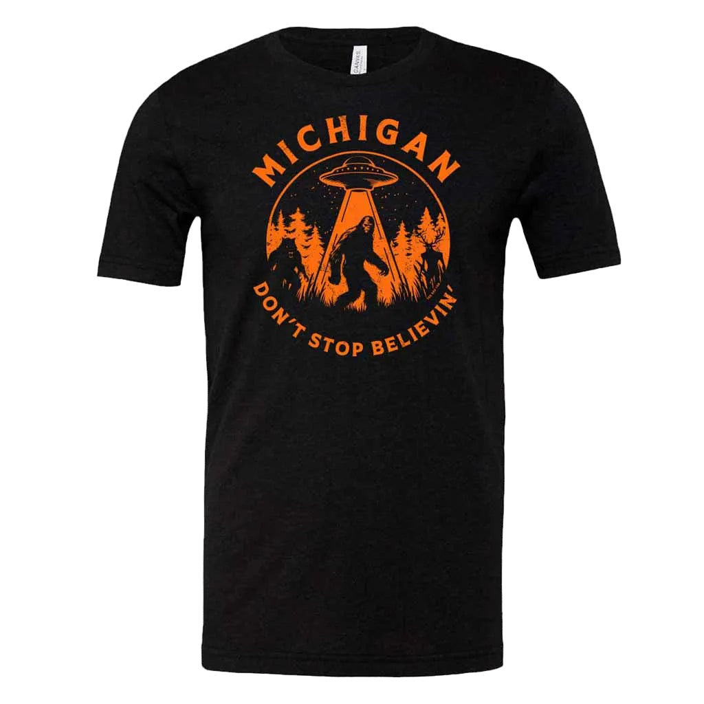 Michigan Don't Stop Believin' Bigfoot T-Shirt