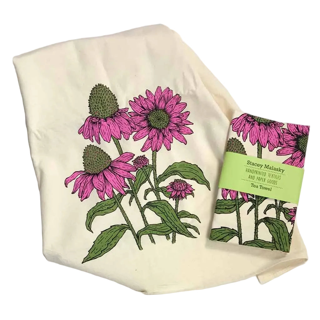 Echinacea Tea Towel