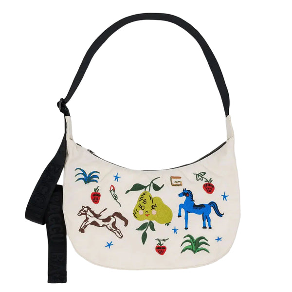 Medium Nylon Crescent Bag