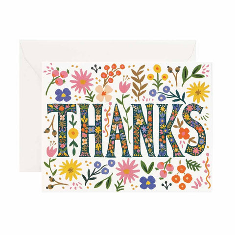 Floral Thanks Card