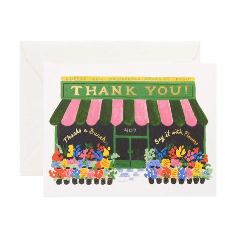 Flower Shop Thank You Card