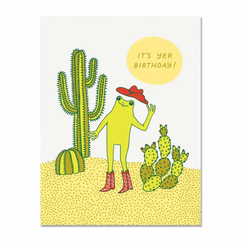 Western Frog Bday Card