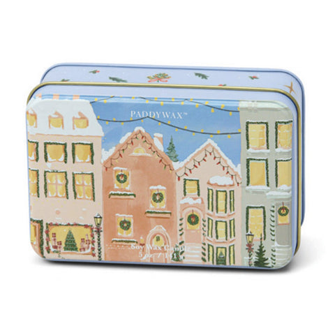 Holiday Matte Illustrated Tin Candle - 5oz