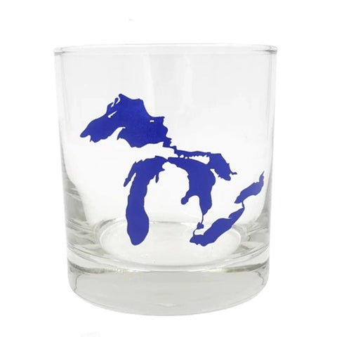 Great Lakes Printed Rocks Glass