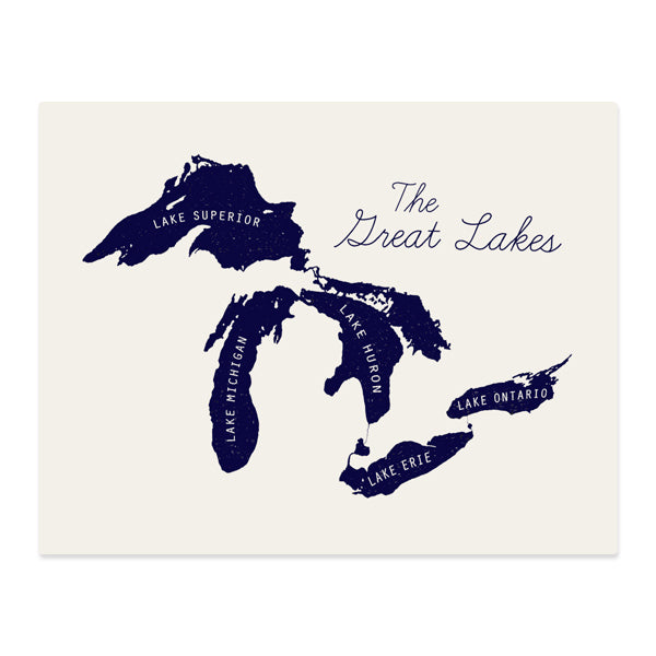 Great Lakes Silkscreen Print