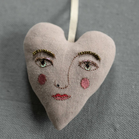 Handsome Heart Lavender Ornament
