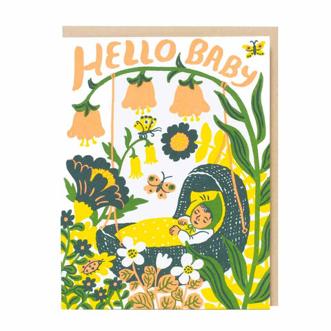 Hello Baby Bassinet Card