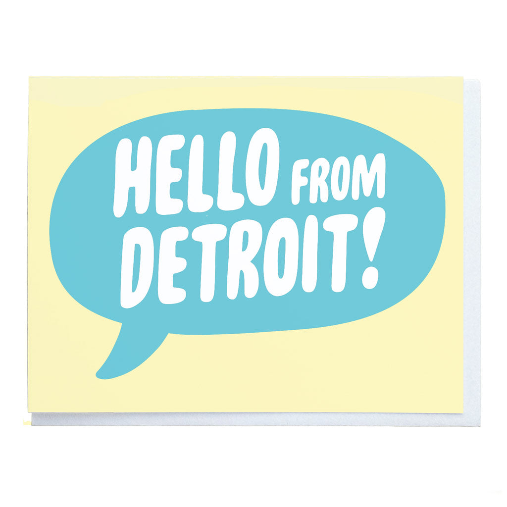 Hello From Detroit Offset Card