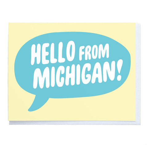 Hello From Michigan Offset Card