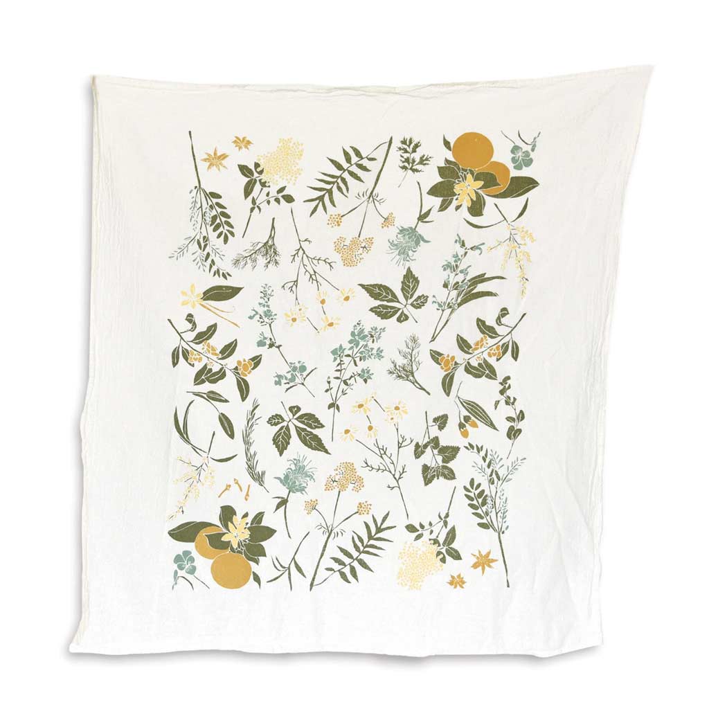 Herbal Tea Garden Towel
