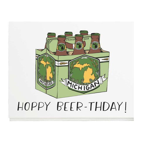 Hoppy Beer-thday! Letterpress Card