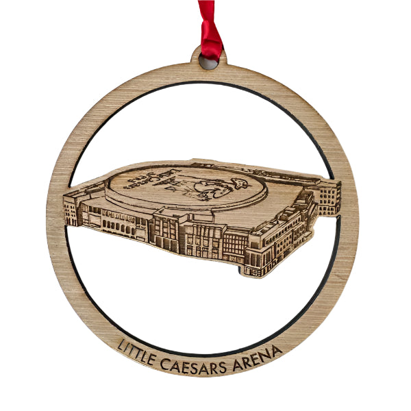 Wooden Detroit Buildings Ornaments