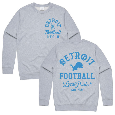 Detroit Football Local Pride Crewneck Sweatshirt