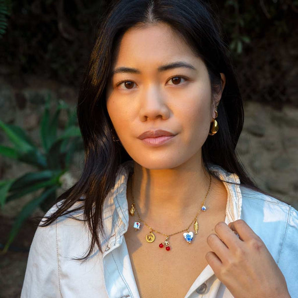 Lucky Charmed Necklace - 18k Gold Plated