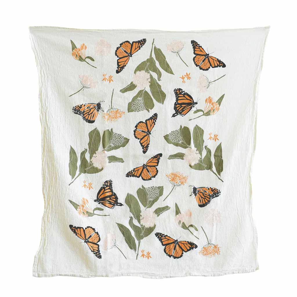 Monarchs + Milkweeds Towel