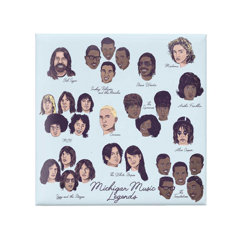 Michigan Music Legends Rectangle Magnet