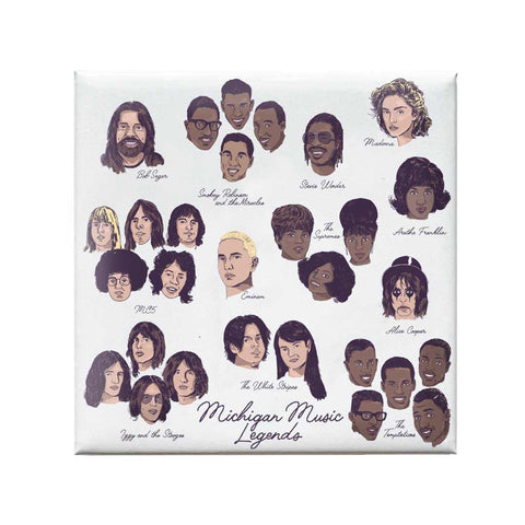 Michigan Music Legends Rectangle Magnet