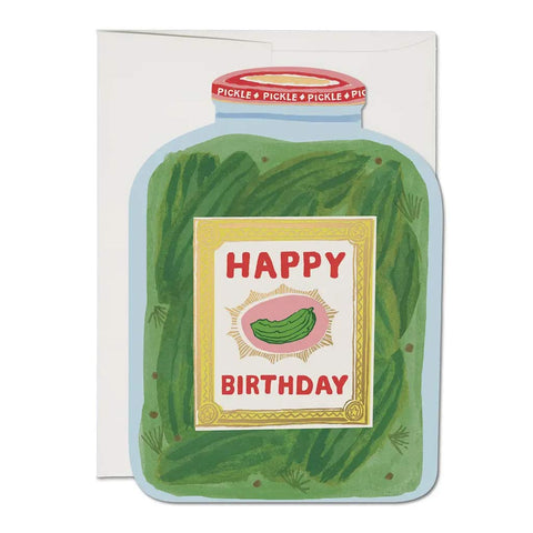 Pickle Birthday Die Cut Foil Card