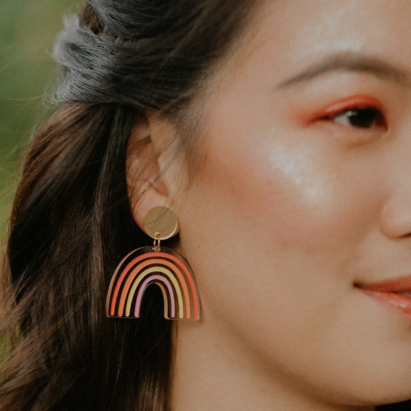 Sunset Rainbow Dangle Earrings