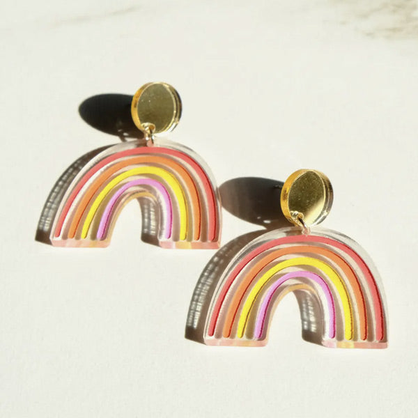 Sunset Rainbow Dangle Earrings
