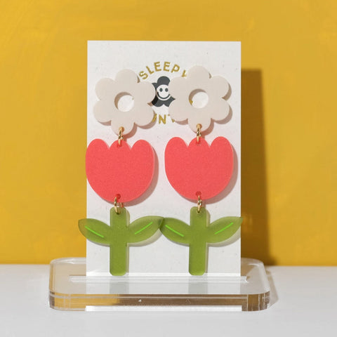 Acrylic Earrings - City Bird