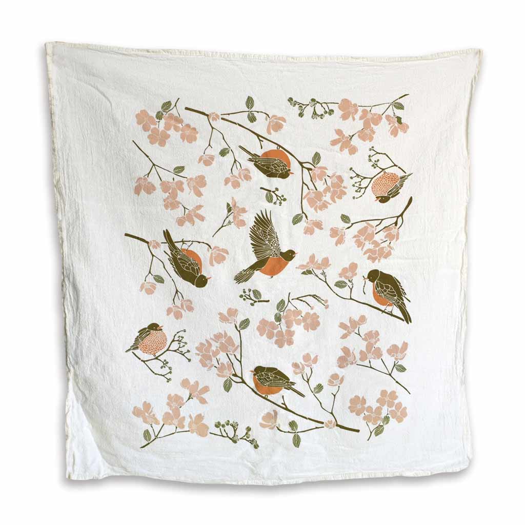 Early Bird Robins Towel