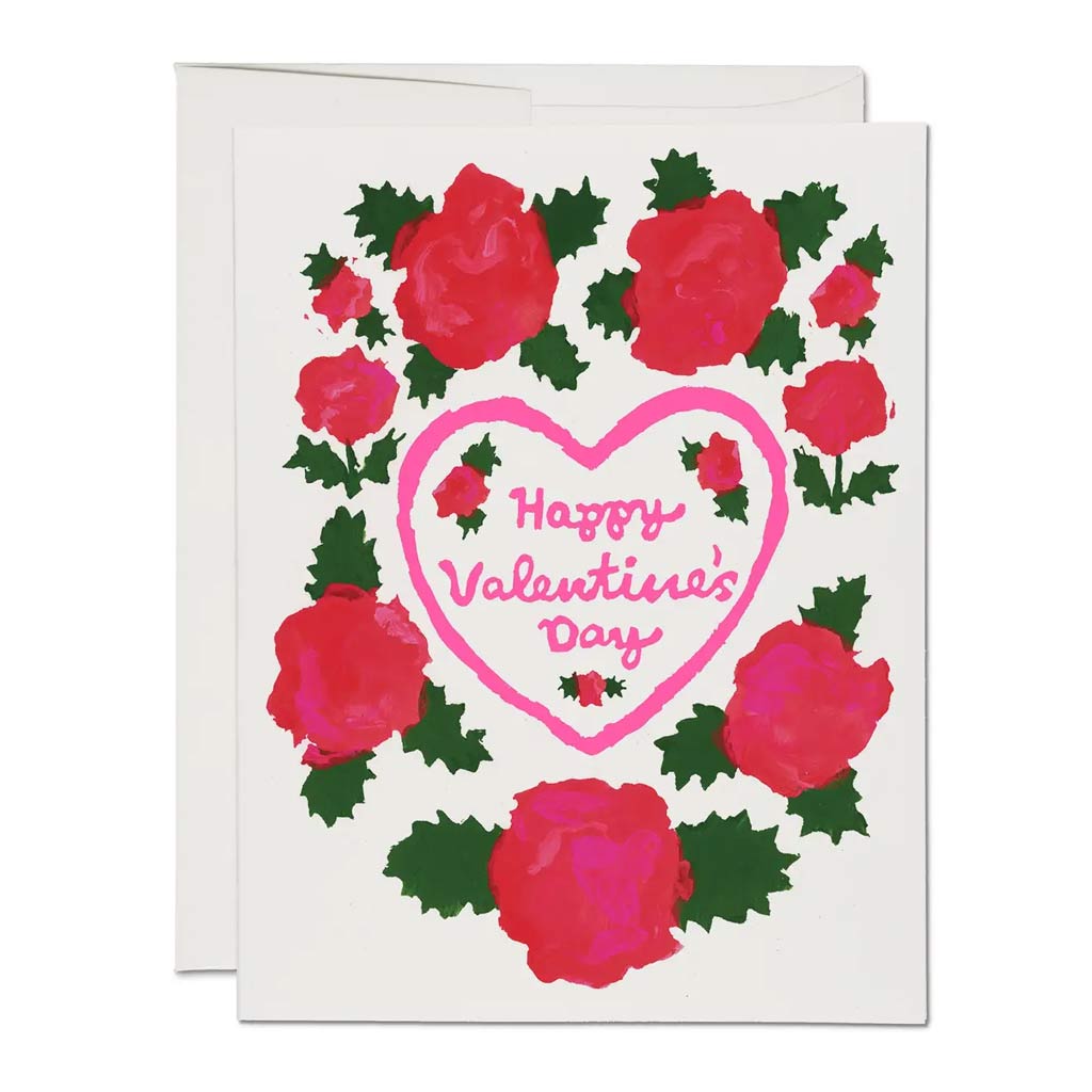 Rosy Heart Valentine's Day Card - City Bird 