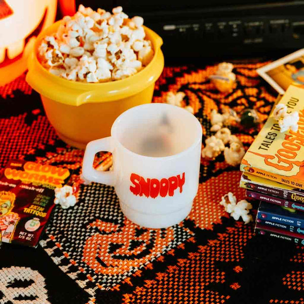 Snoopy Witch Milk Glass Mug
