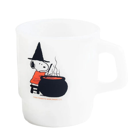 Snoopy Witch Milk Glass Mug