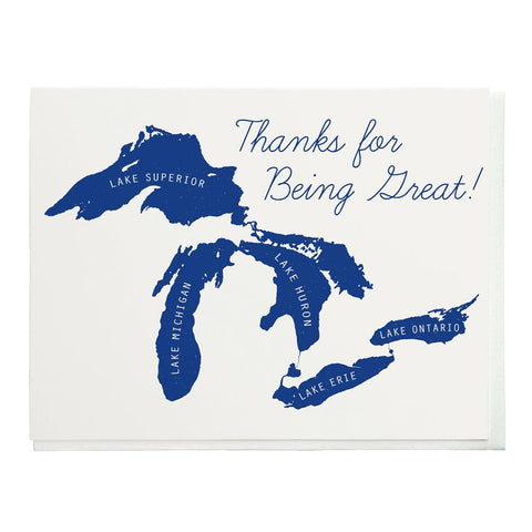 Thanks for Being Great Letterpress Card