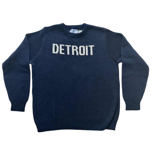 Detroit Classic Crewneck Sweater Navy
