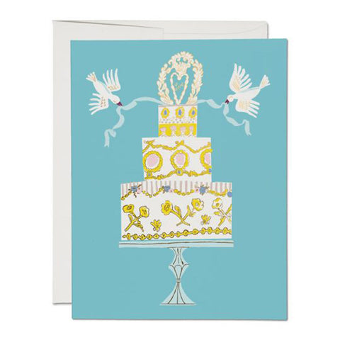 Love Cake Foil Wedding Card