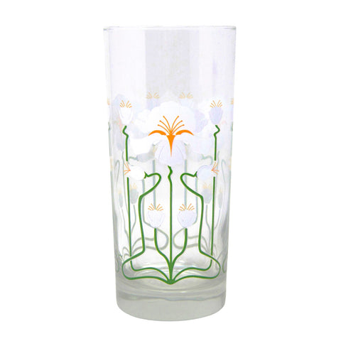 White Iris Collins Glass