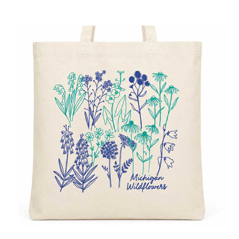 Wildflowers Lines Tote Bag
