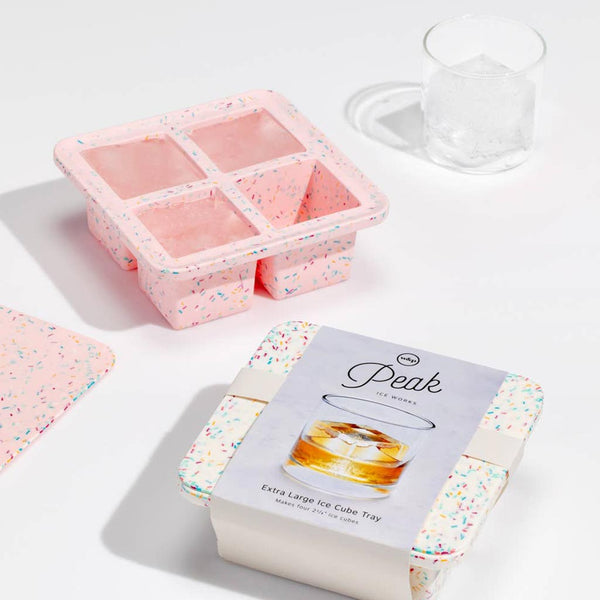 Extra Large Ice Cub Tray - Speckled White